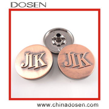 Brush anti copper decorative rivets press metallic buttons for women's garment , metal accessories for bags